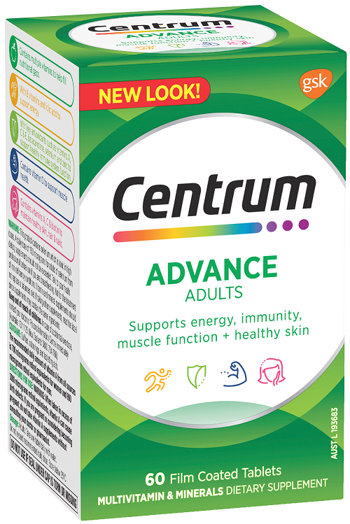 Centrum Advance Vitamins 60 Tablets-Haleon-Matakana Pharmacy