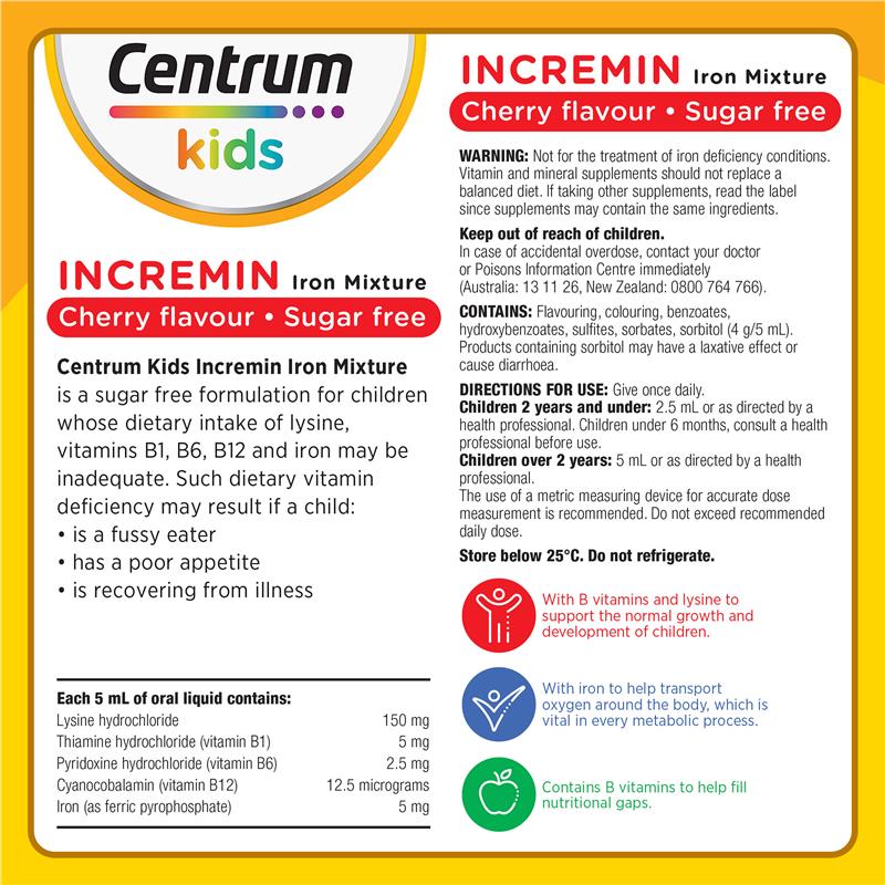Centrum for Kids Incremin 200ml-Haleon-Matakana Pharmacy