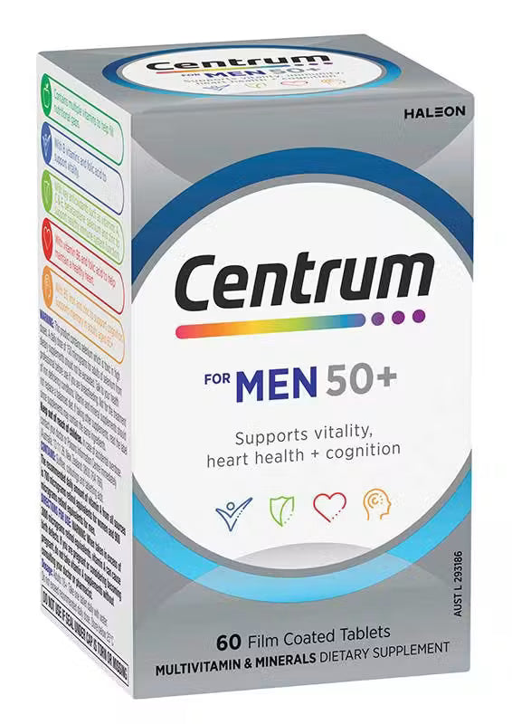 Centrum for Men 50+ 60 Tablets-Haleon-Matakana Pharmacy