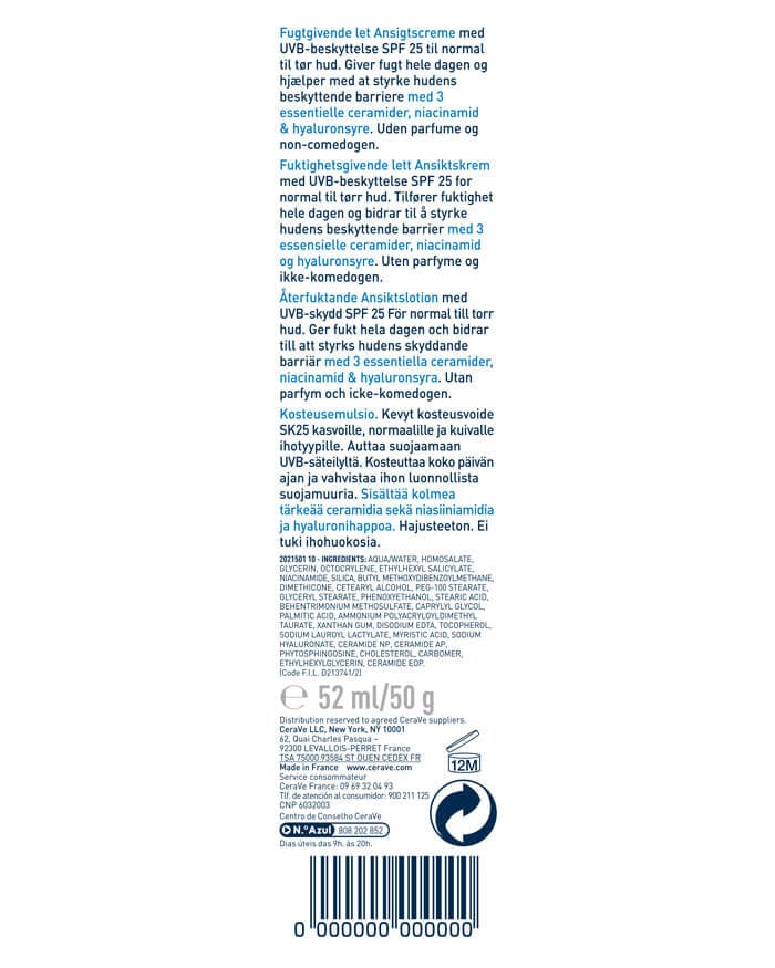 CeraVe Facial Moistuising Lotion AM SPF15 52ml-Matakana Pharmacy