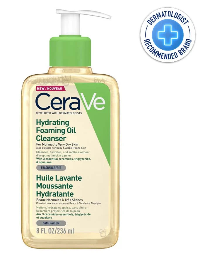 CeraVe Hydrating Foaming Oil Cleanser 236ml-Matakana Pharmacy