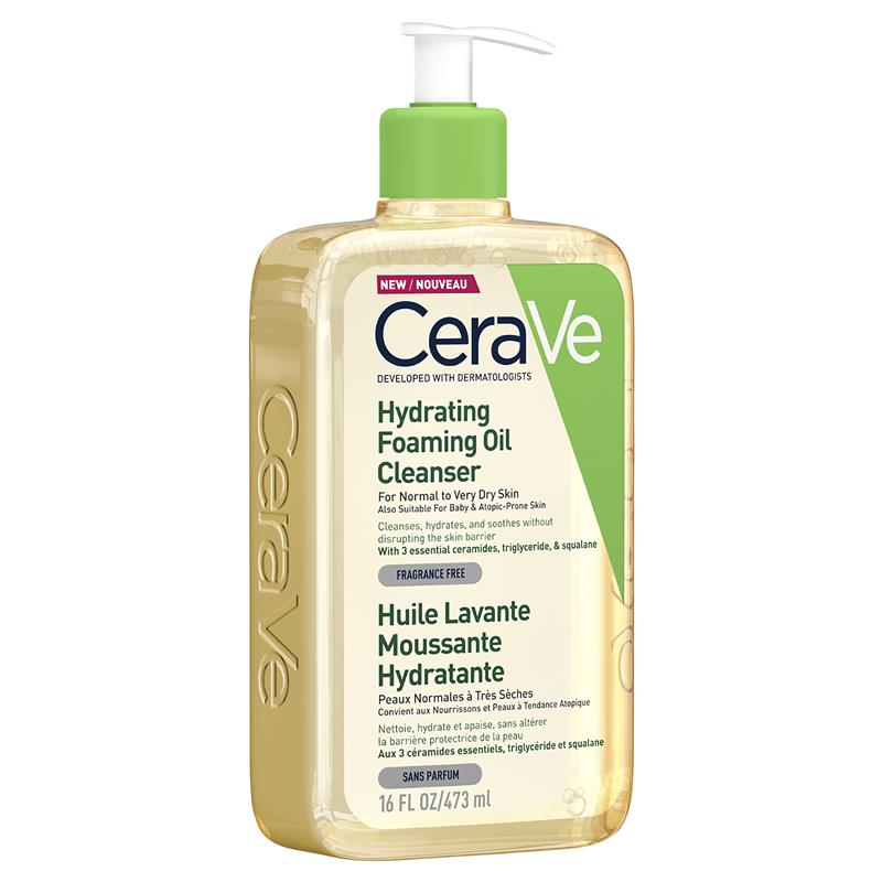 CeraVe Hydrating Foaming Oil Cleanser 473ml-Matakana Pharmacy