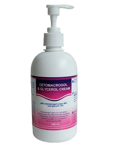 Cetomacrogol 90% + Glycerin 10% Cream 500ml | Matakana Pharmacy