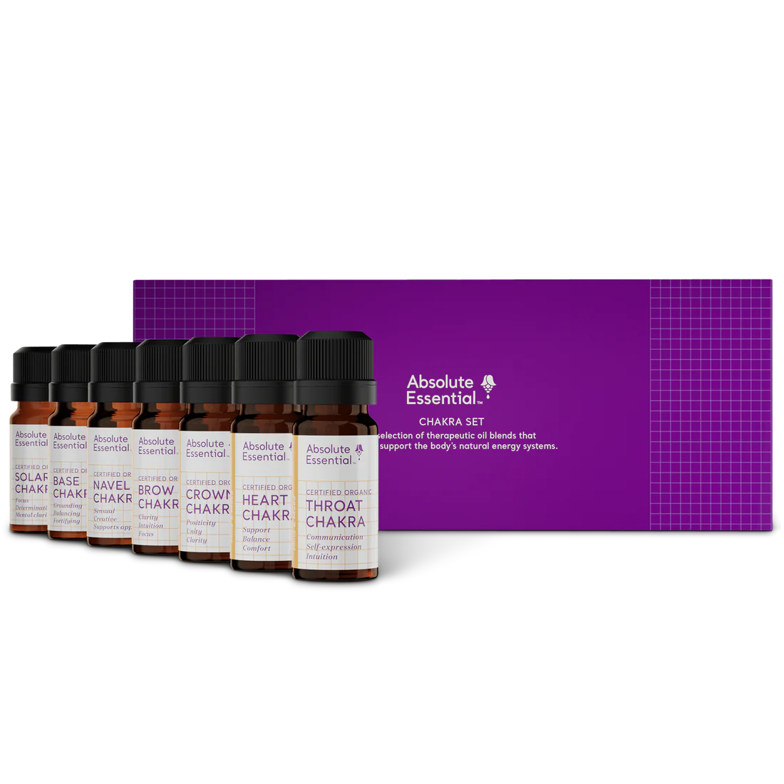 Chakra Oil Set Organic 7 x 10ml-Absolute Essential-Matakana Pharmacy