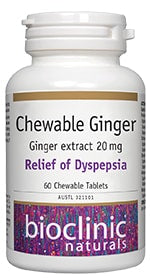 Chewable Ginger 60 Chews-BioClinic Naturals-Matakana Pharmacy