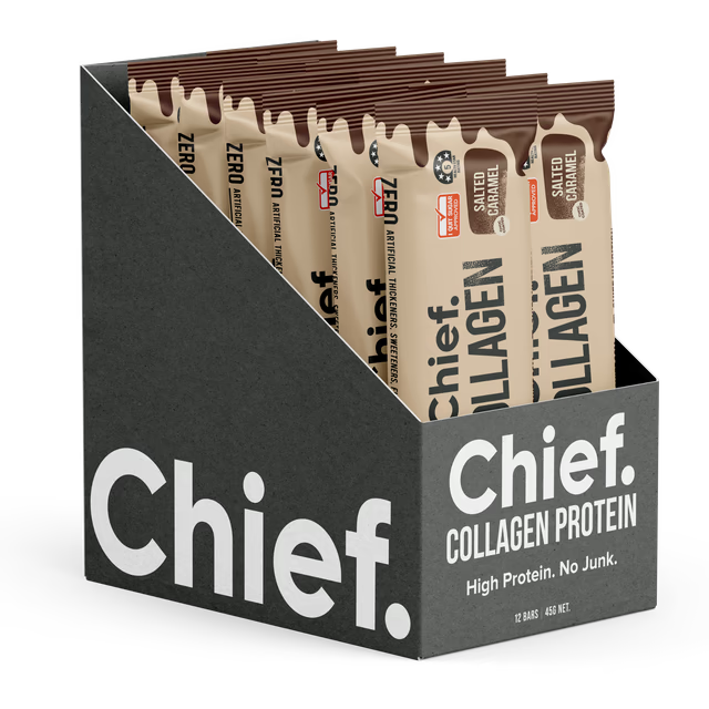 Collagen Protein Bar Choc Salted Caramel 45g-Chief Nutrition-Matakana Pharmacy