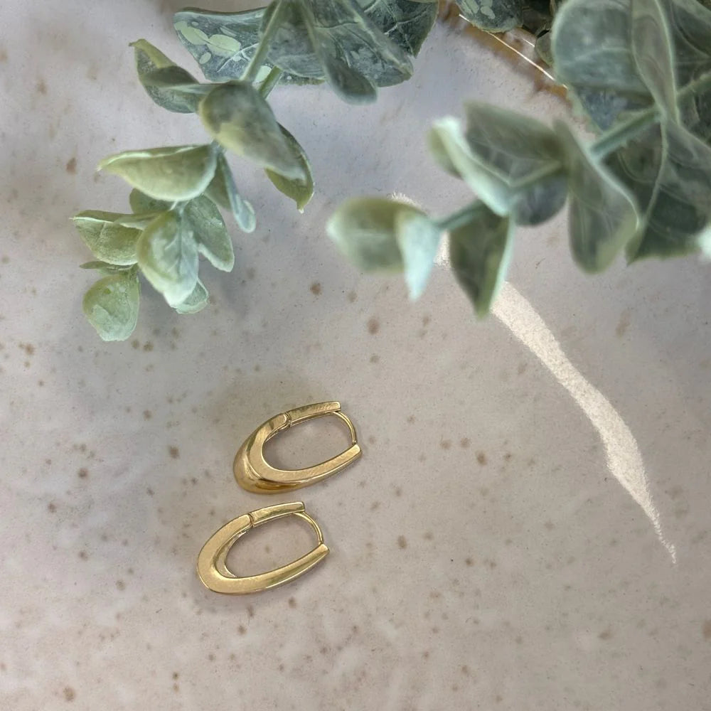 Classic Oval Link Earrings Gold-Queen Of The Foxes-Matakana Pharmacy