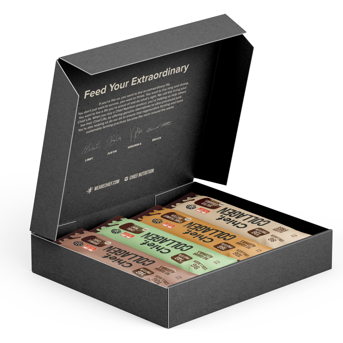 Collagen Protein Bar Sampler 6 x 45g-Chief-Matakana Pharmacy