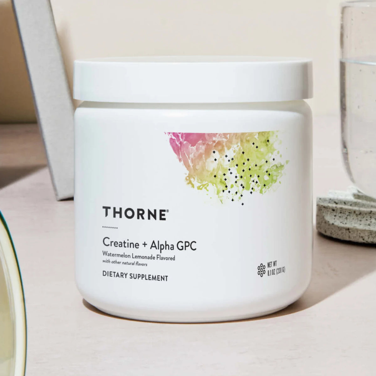 Creatine & Alpha-GPC Watermelon Lemonade Powder | THORNE-Thorne-Matakana Pharmacy