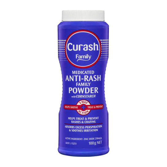 Family Medicatd Rash Pwd 100g-Curash-Matakana Pharmacy