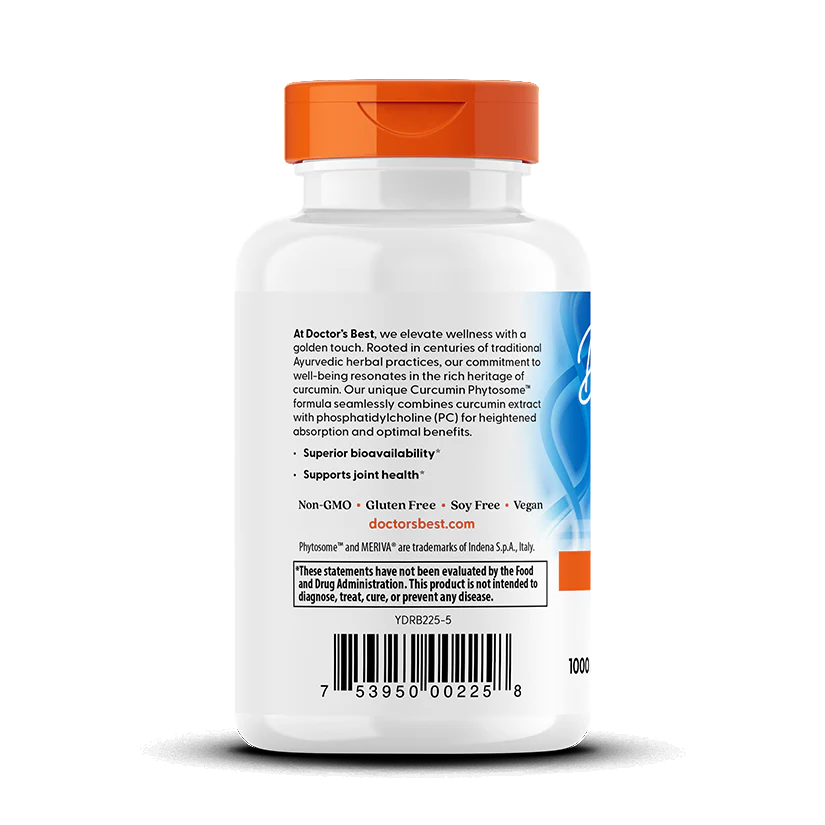 Curcumin Phytosome with Meriva 60 Capsules-Doctor's Best-Matakana Pharmacy