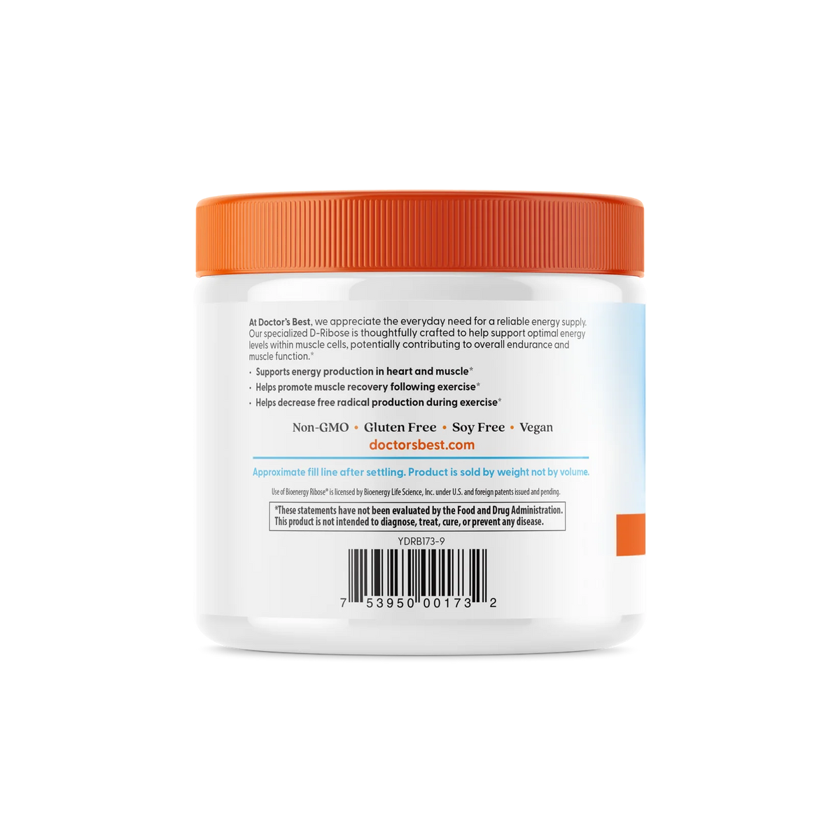 D-Ribose featuring BioEnergy Ribose Powder 250g-Doctor's Best-Matakana Pharmacy