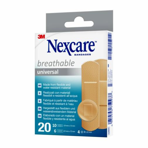 Nexcare Breathable Universal Plasters Assorted 20 Pack-Nexcare-Matakana Pharmacy