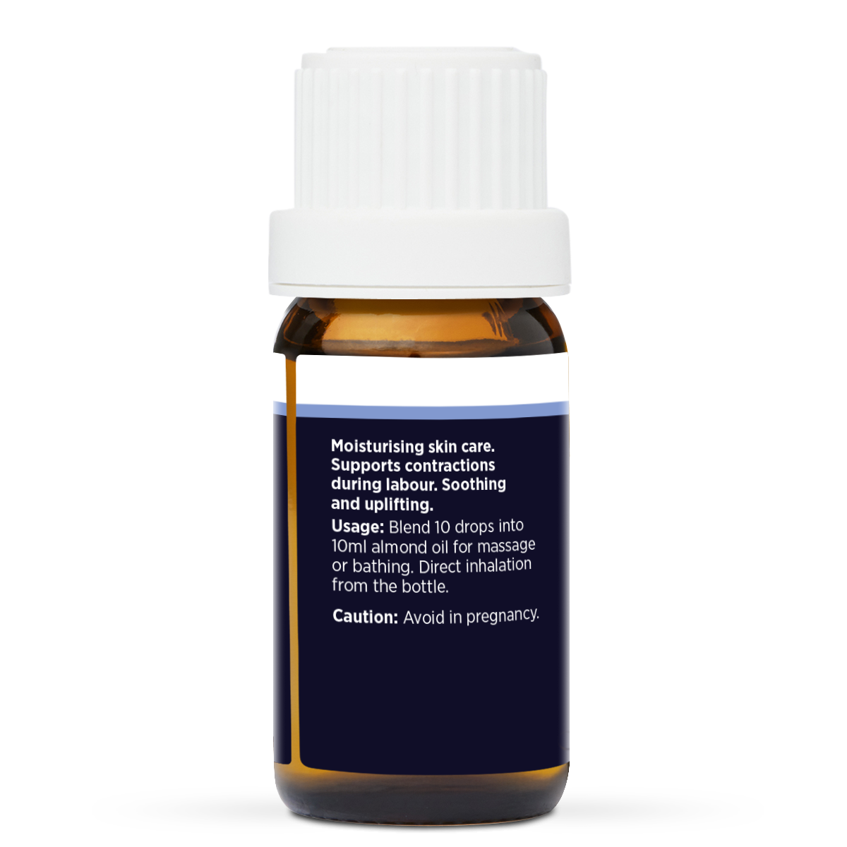Jasmine 3% in Jojoba Essential Oil 10ml, side of the bottle showing the botanical name and directions
