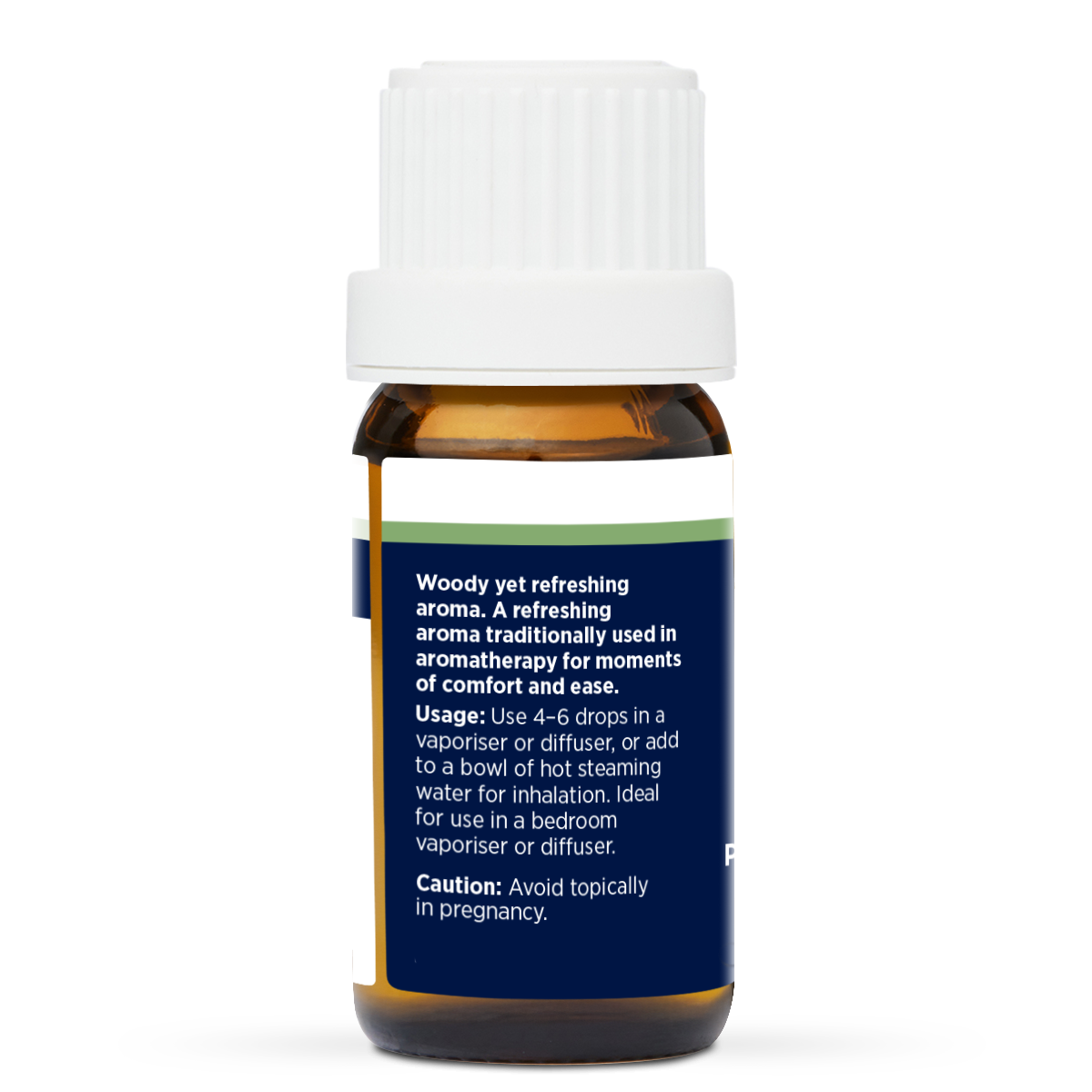 Bronchial Benefit Pure Essential Oil Blend 10ml, side of the bottle listing the oils in the blend