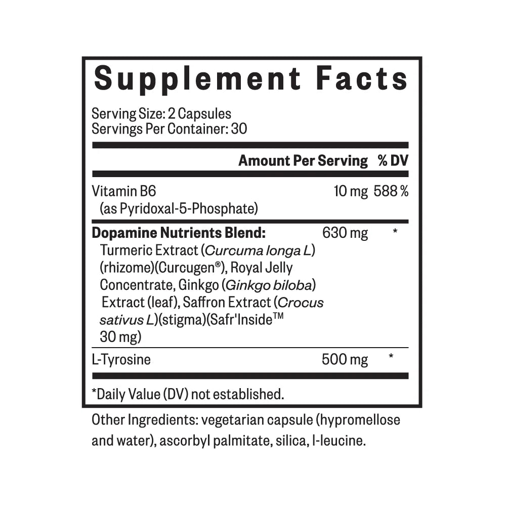 Dopamine Nutrients 60caps-Seeking Health-Matakana Pharmacy