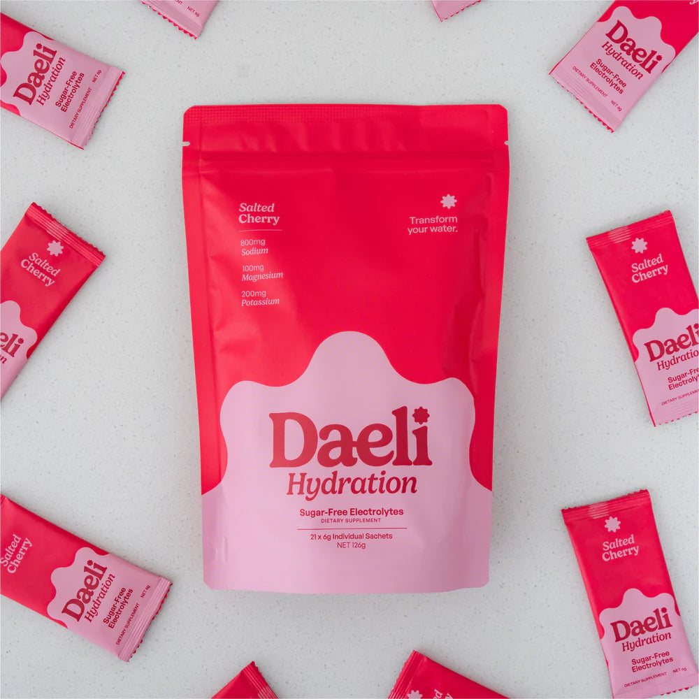 Daeli Hydration Salted Cherry | 21 Sachets-Daeli Hydration-Matakana Pharmacy