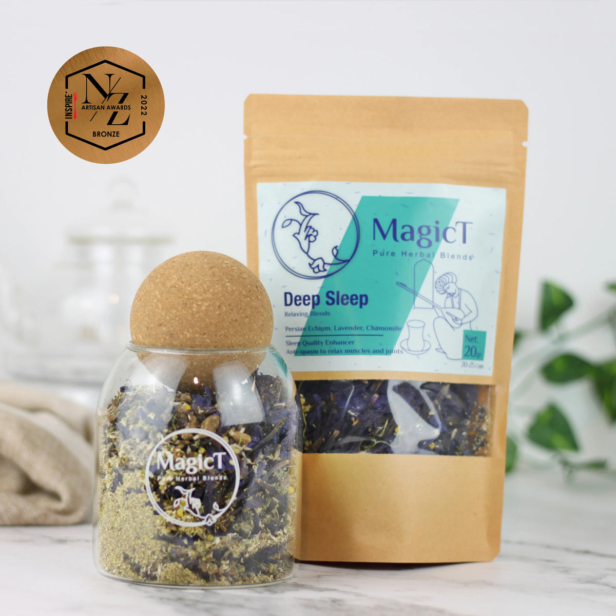 MagicT Relax - Deep Sleep 20g Pouch & 30g Glass Jar-Magic T-Matakana Pharmacy