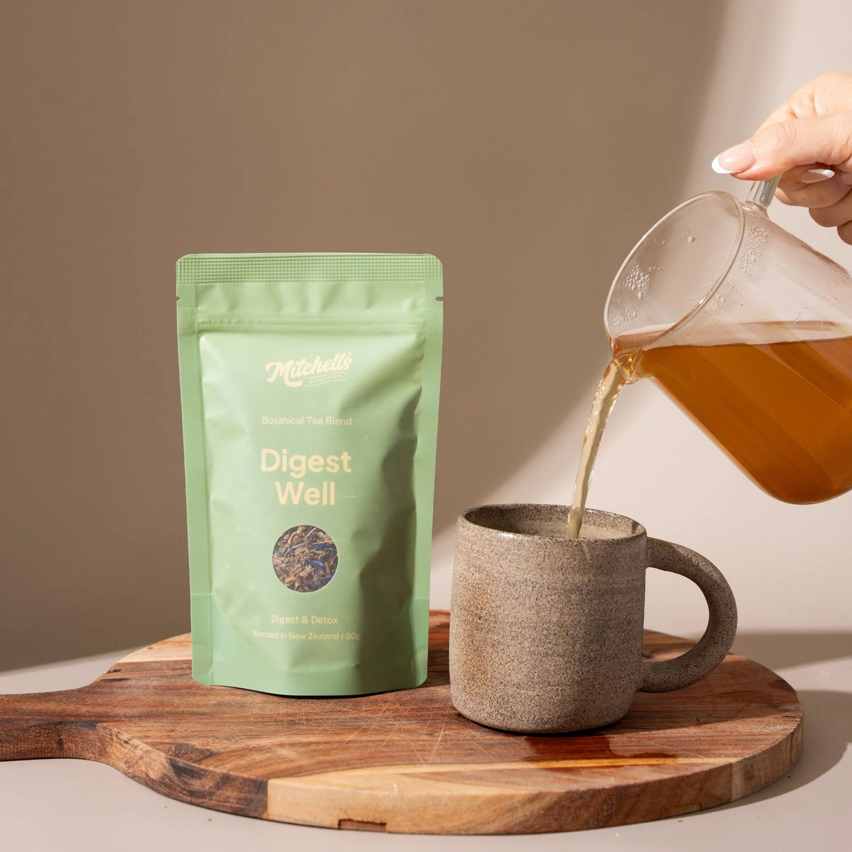 Image of Digest Well Botanical Tea Blend made into cup of tea