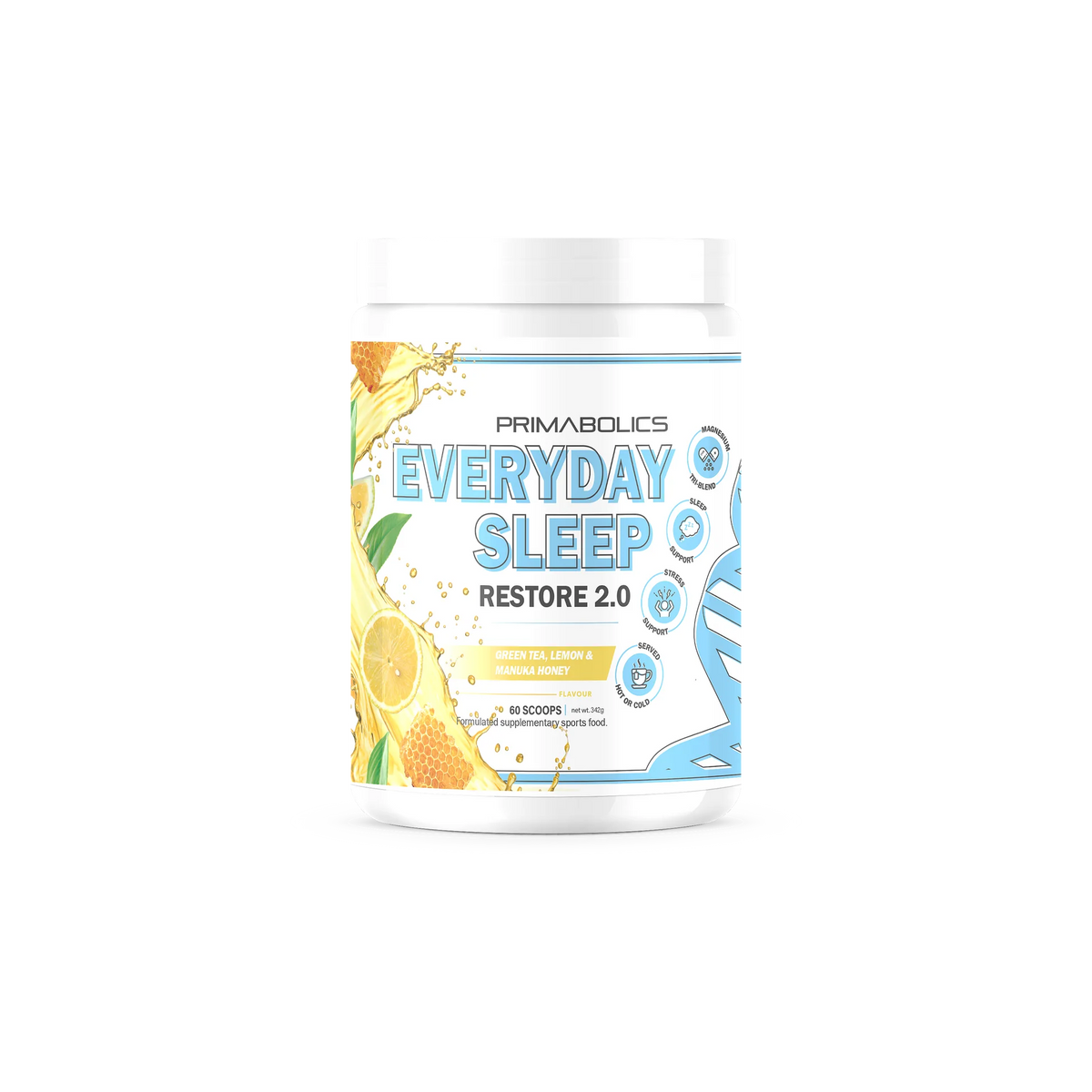 Everyday Sleep Green Tea, Lemon + Manuka Honey Powder-Primabolics-Matakana Pharmacy