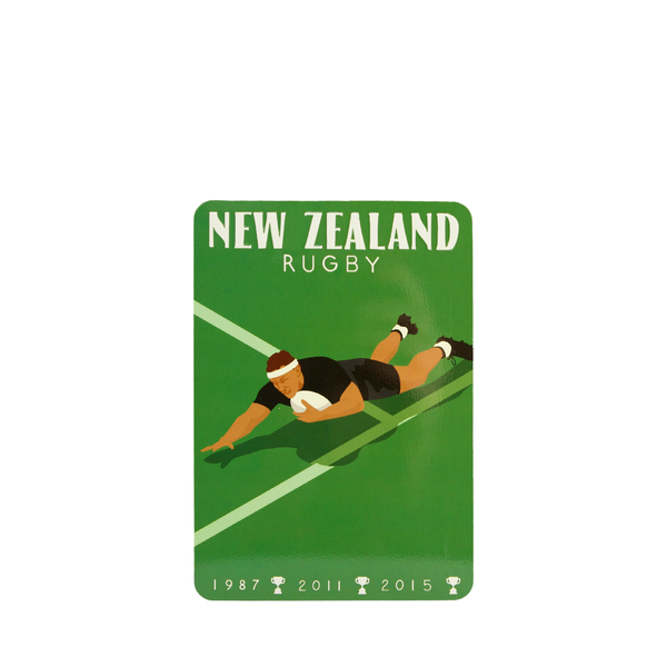 Metal Postcard 10x14cm Rugby-Moana Road NZ-Matakana Pharmacy