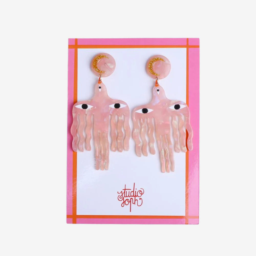 Big Birds Galaxy Pink Earrings-Studio Soph-Matakana Pharmacy
