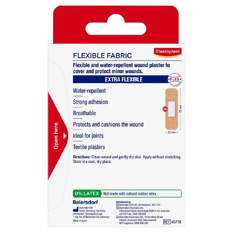 Elastoplast Flexible Fabric Strips 40 Pack-Elastoplast-Matakana Pharmacy