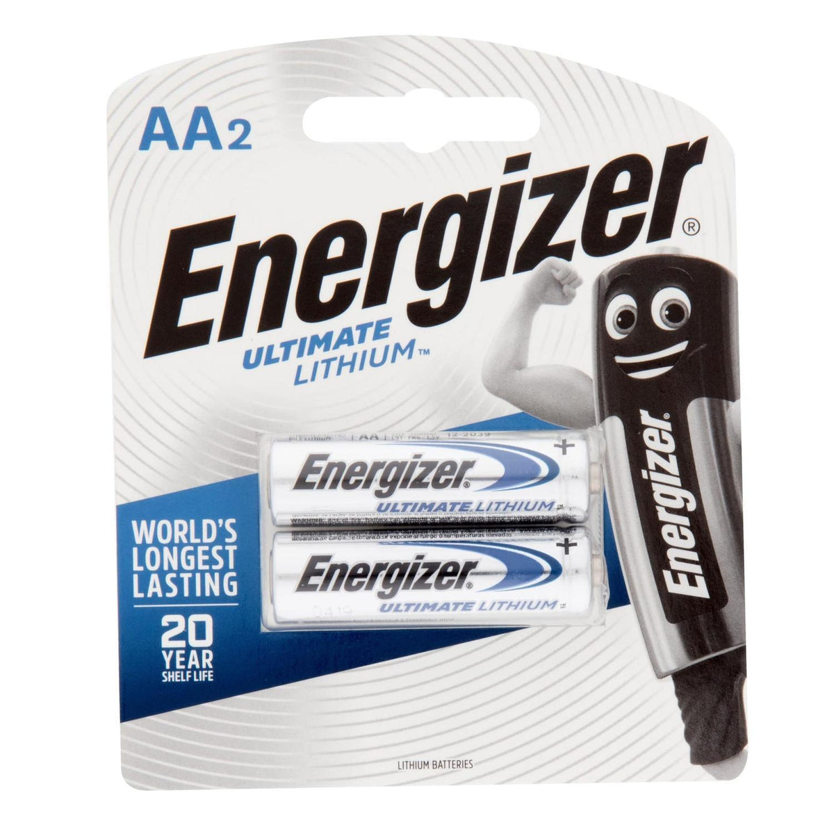 Energizer E2 Lithium L91BP2 AA 2pk-Matakana Pharmacy