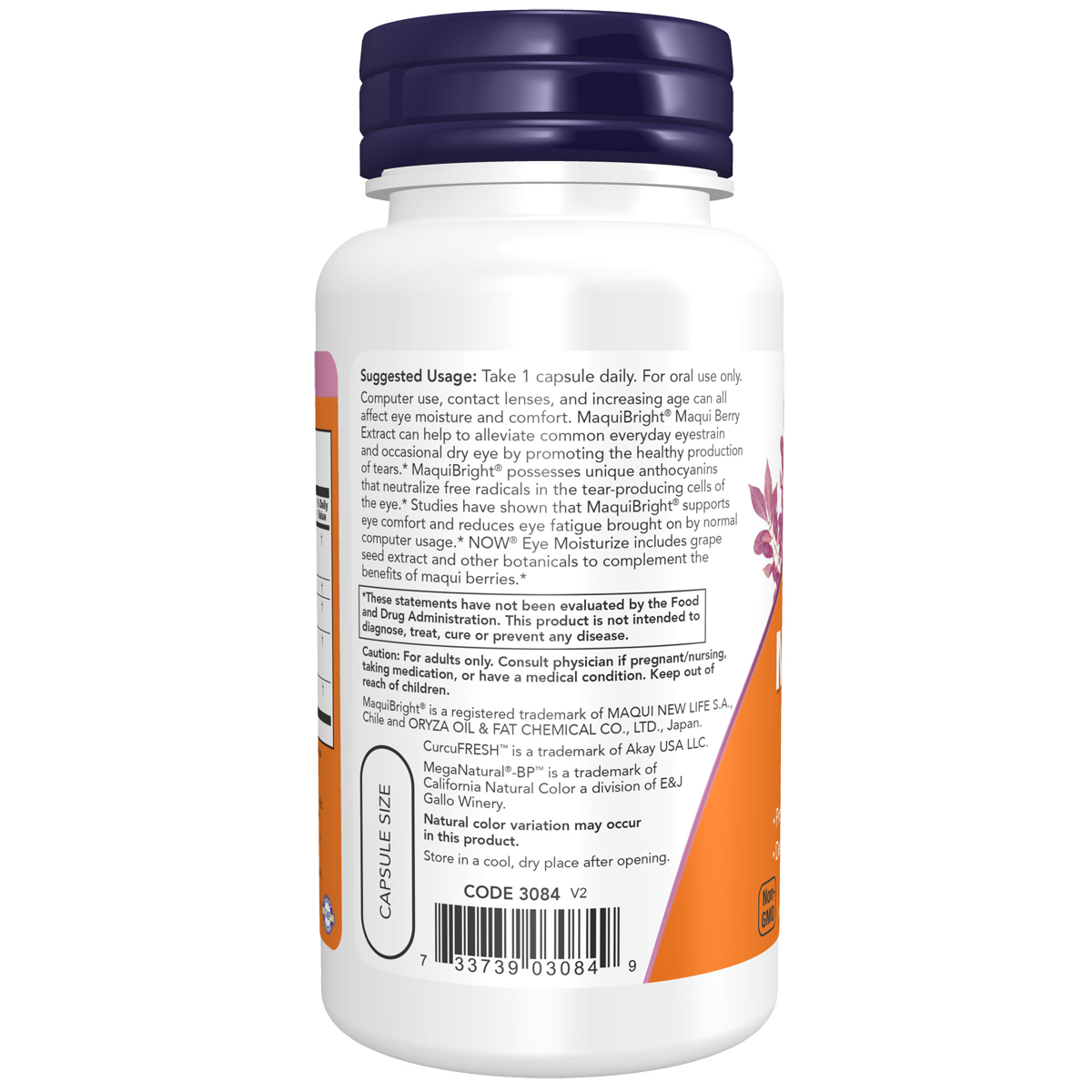 Eye Moisturiser with MaquiBright 60s-NOW Supplements-Matakana Pharmacy