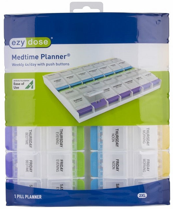 Image of Weekly Pill Planner / Organizer 4 times a day with pop-outs