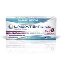 Labixten Melts for Kids bilastine 10mg, pack of 30 orally dispersible tablets