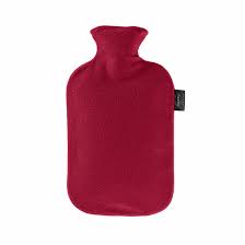 FASHY Plush Covered Embroidery Red Hot Water Bottle 2L-Matakana Pharmacy