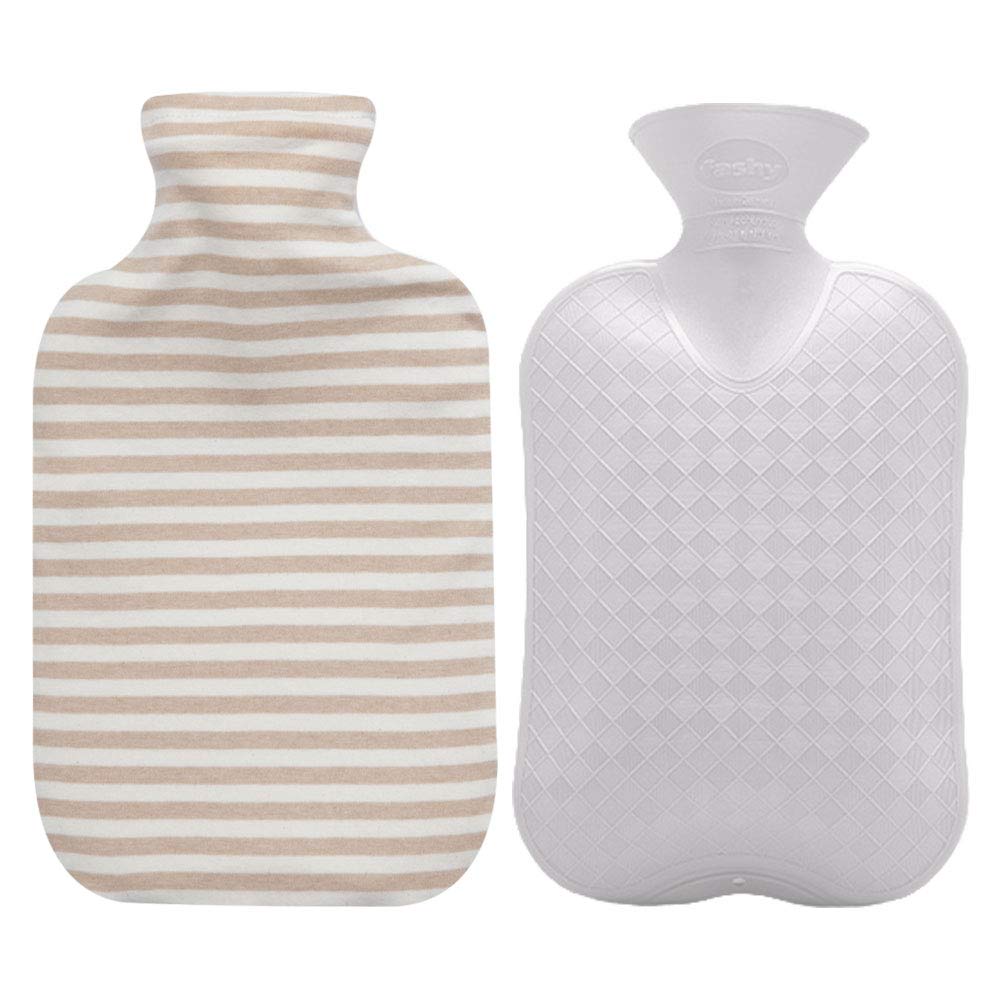 FASHY Plush Covered Hot Water Bottle Alabaster 2L-Matakana Pharmacy