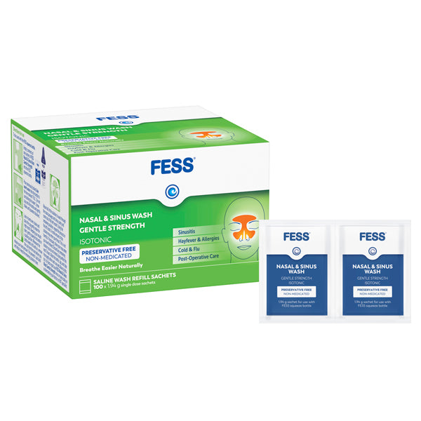 FESS Gentle Strength Wash Relief 100pk-Matakana Pharmacy