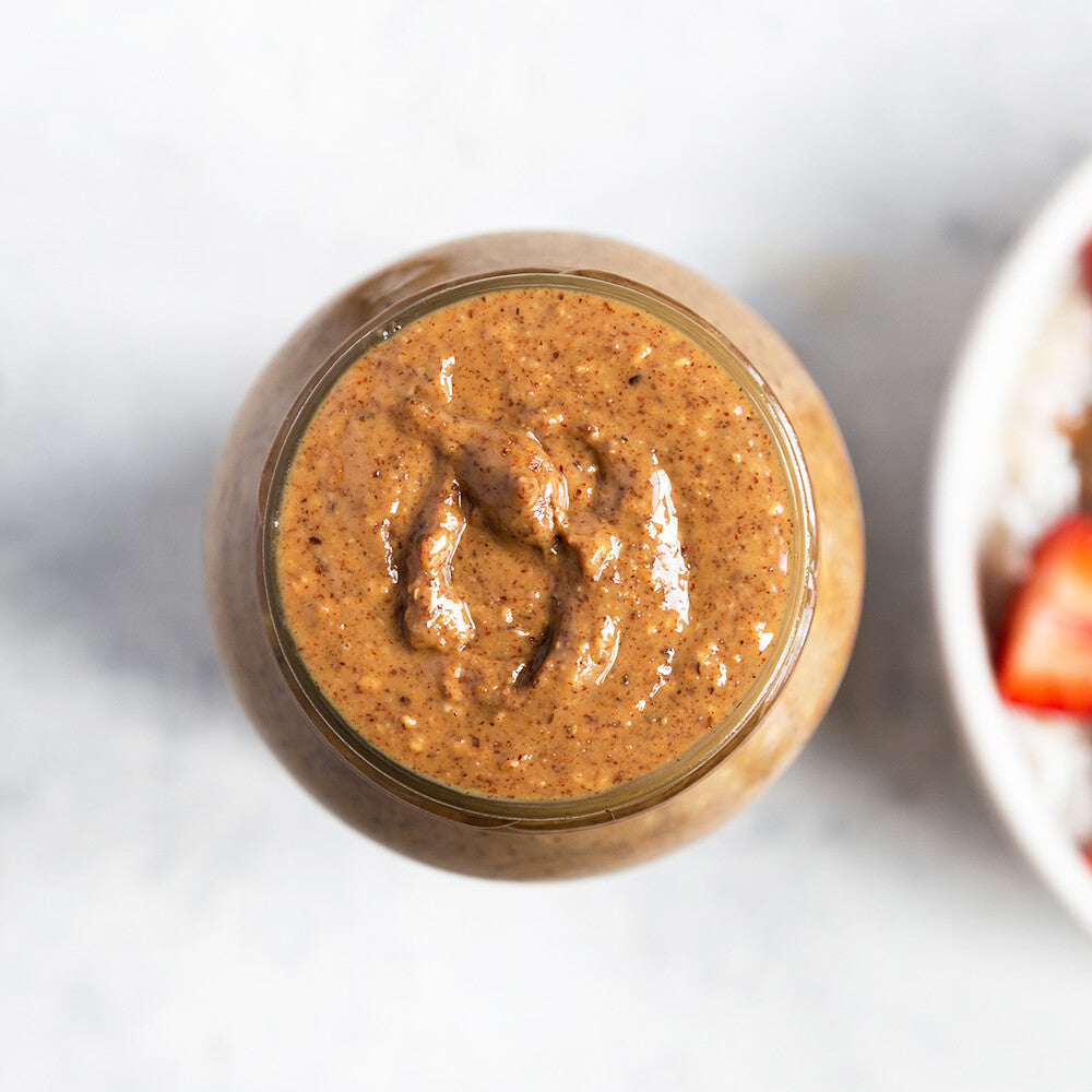 Almond Butter Smooth 500g, label showing the ingredients and nutrition panel