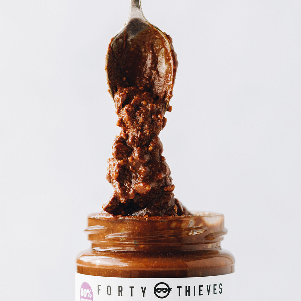 Hazelnut Crunch with Organic Cocoa 235g being served