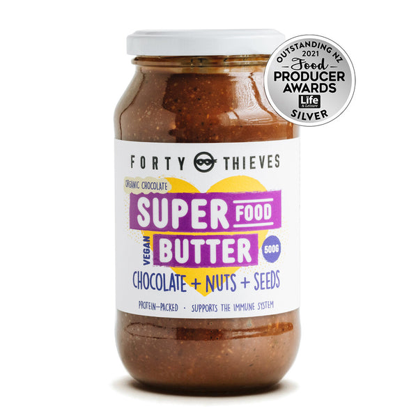 Super Food Butter: Chocolate, Nut & Seeds 500g, front of the jar