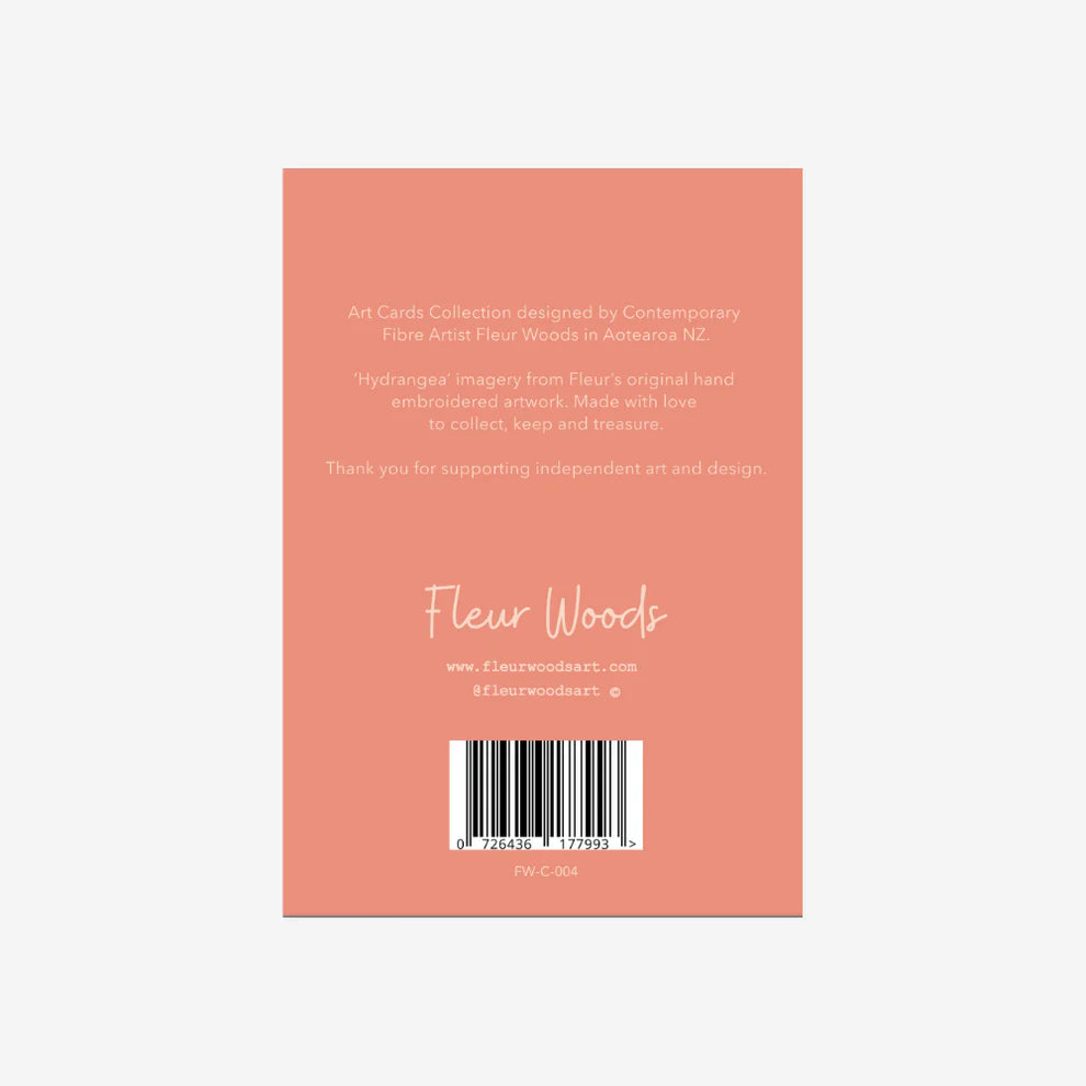 Greeting Card - Garden Wanderings Hydrangea-Fluer Woods-Matakana Pharmacy