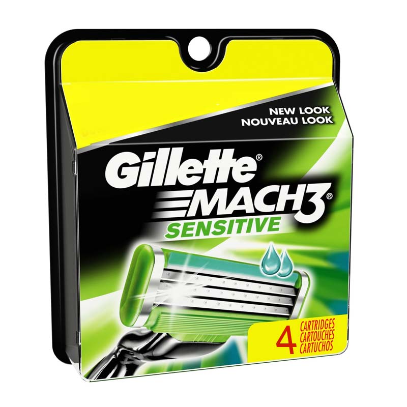 GILLETTE Mach3 Turbo Sensitive Cart 4s-Matakana Pharmacy