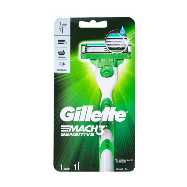 GILLETTE Mach3 Turbo Sensitive Razor 1Up-Matakana Pharmacy