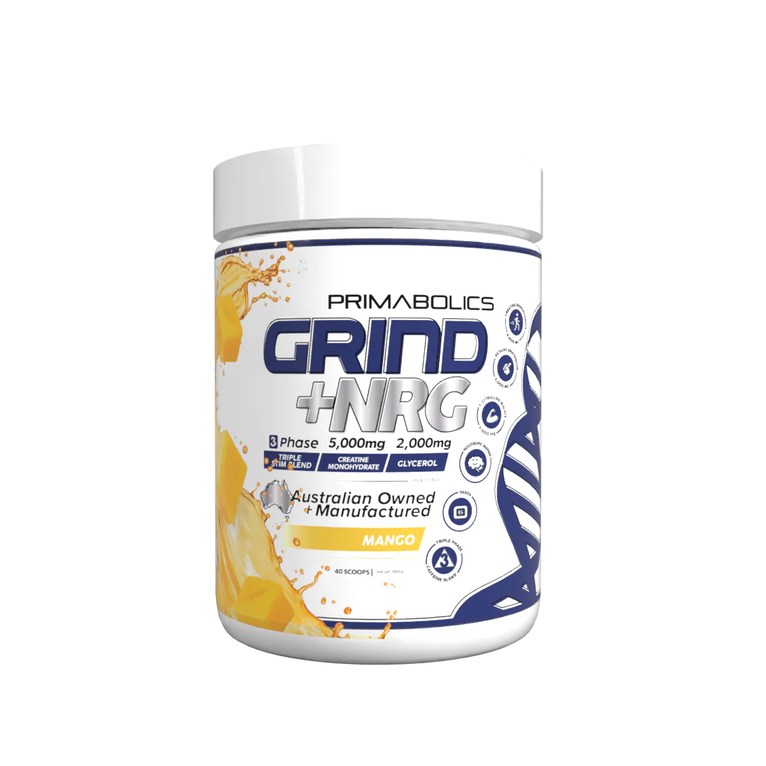 Grind + NRG Mango Powder-Primabolics-Matakana Pharmacy