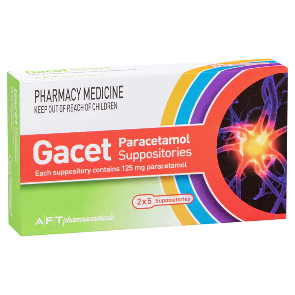 Image of GACET Paracetamol Suppositories 125mg 10pk