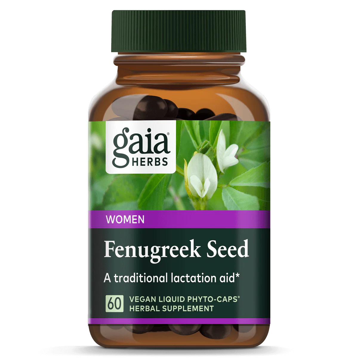 Gaia Herbs Fenugreek Seed, front of pack