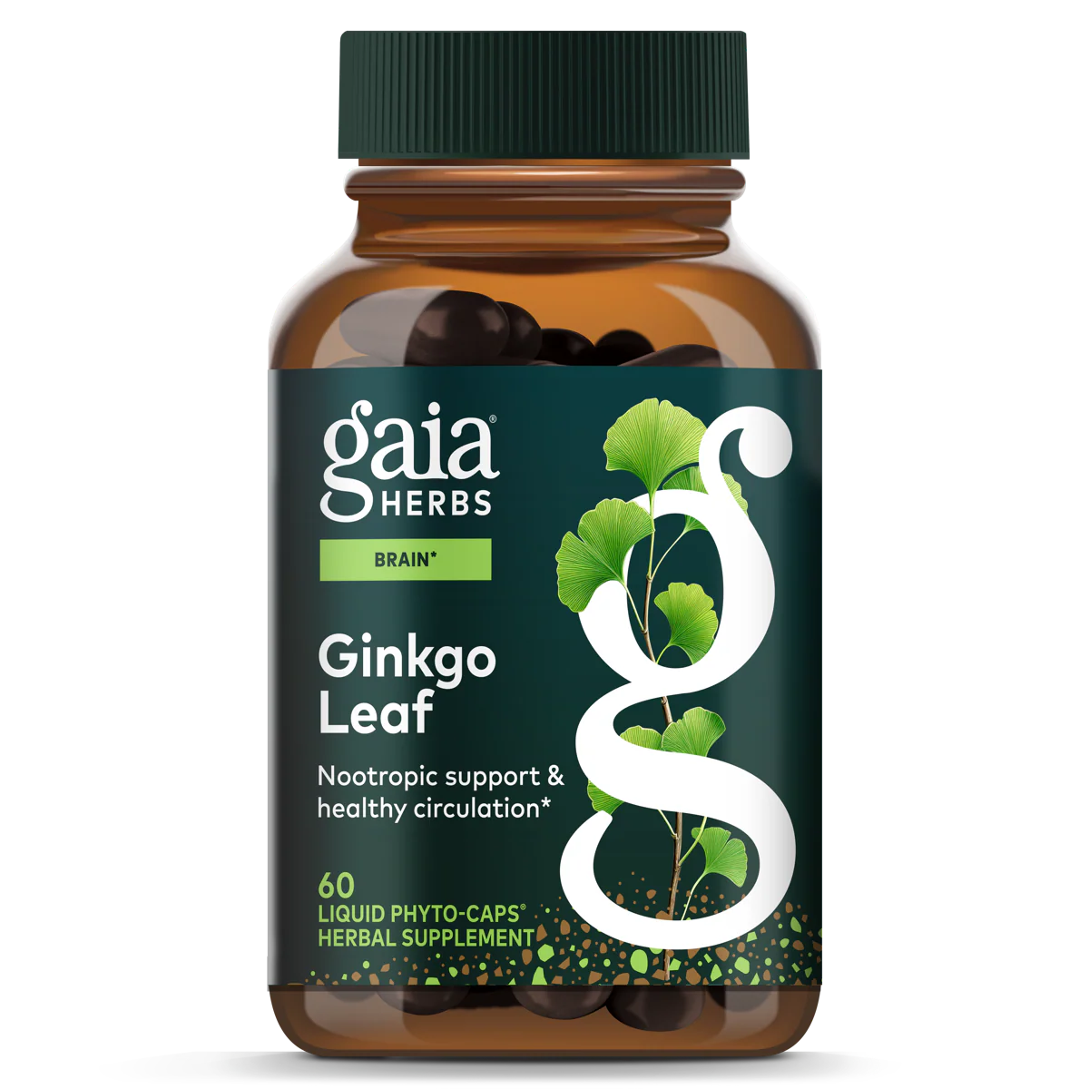 Gaia Herbs Ginkgo Leaf, front of pack