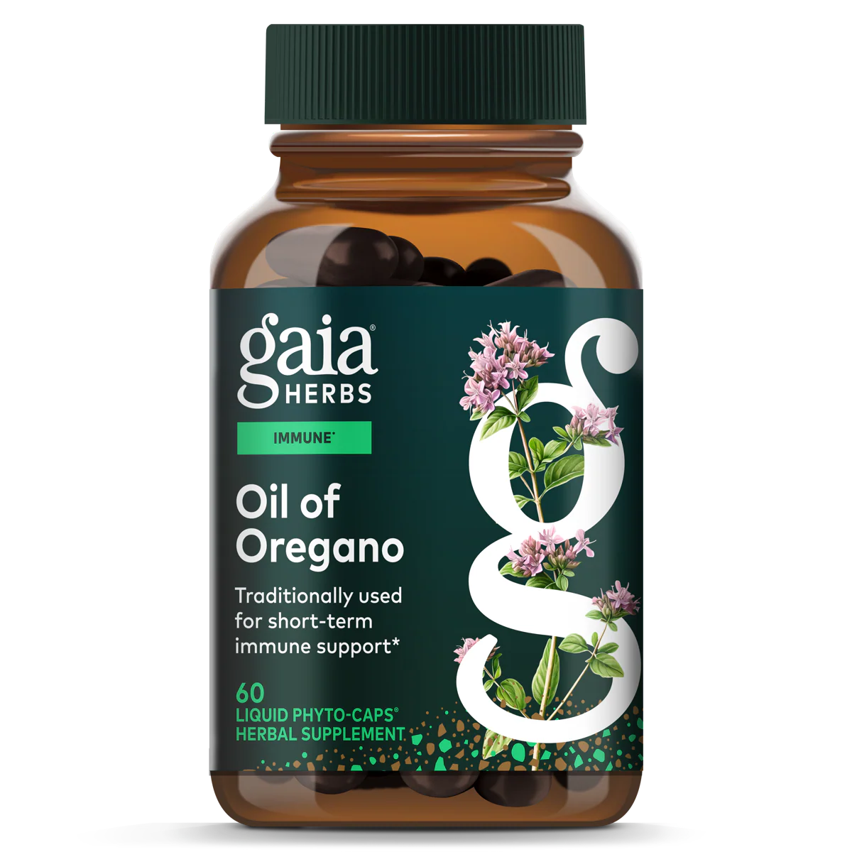 Gaia Herbs Oil of Oregano, front of pack