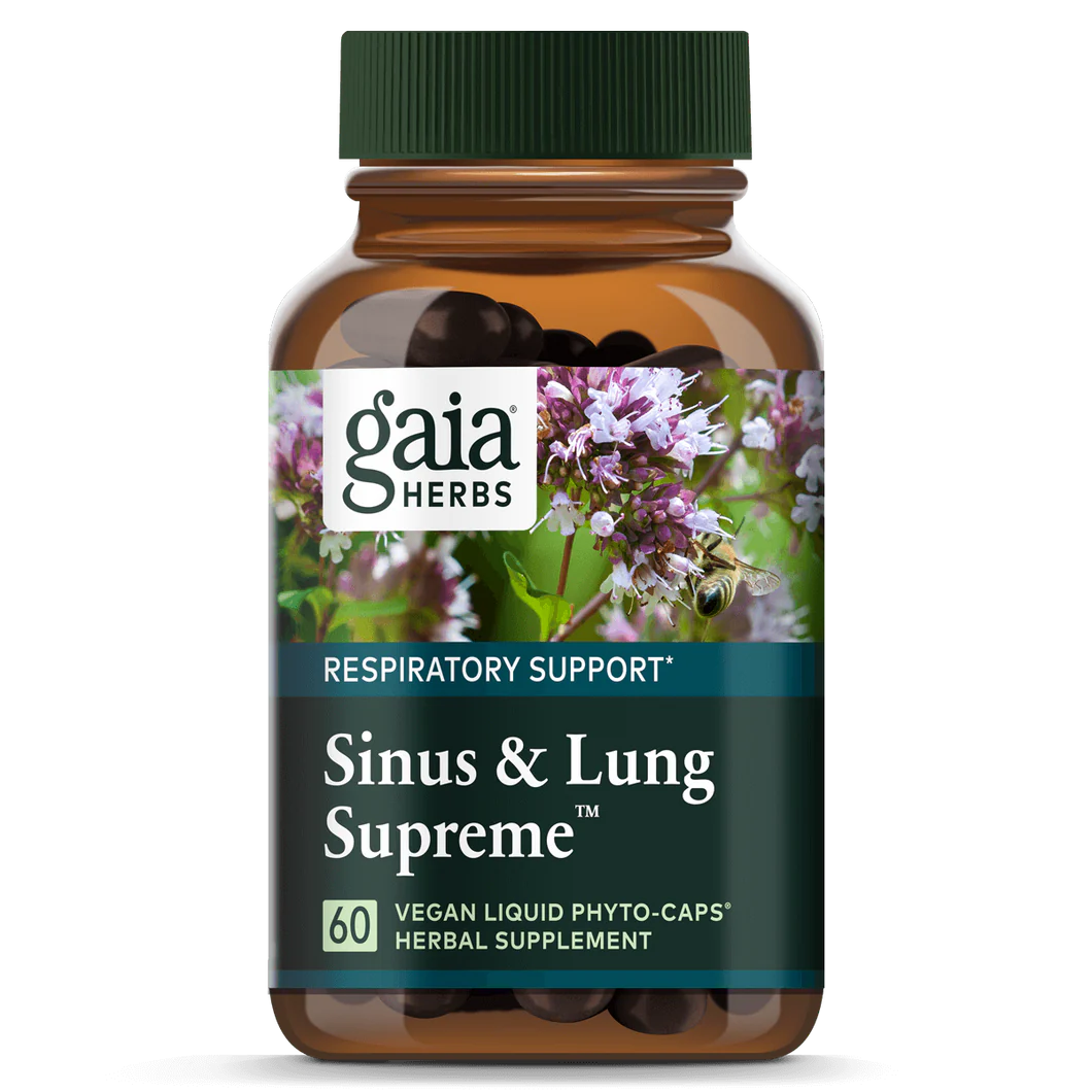 Gaia Herbs Sinus & Lung Supreme, front of pack