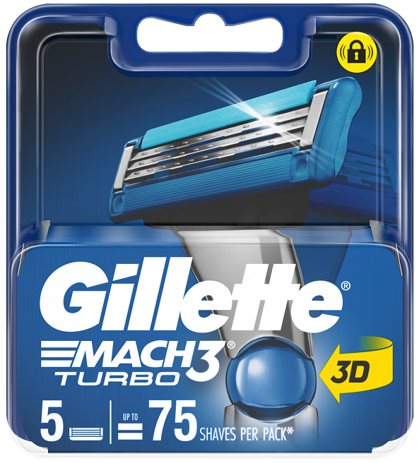 Gillette Mach3 Turbo 3D Cart 5Pk-Matakana Pharmacy