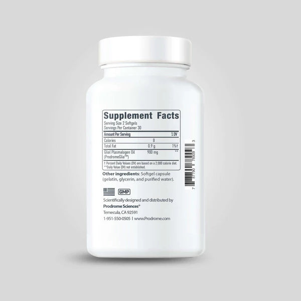 Image of Prodrome Glia Plasmalogens 60caps supplement facts
