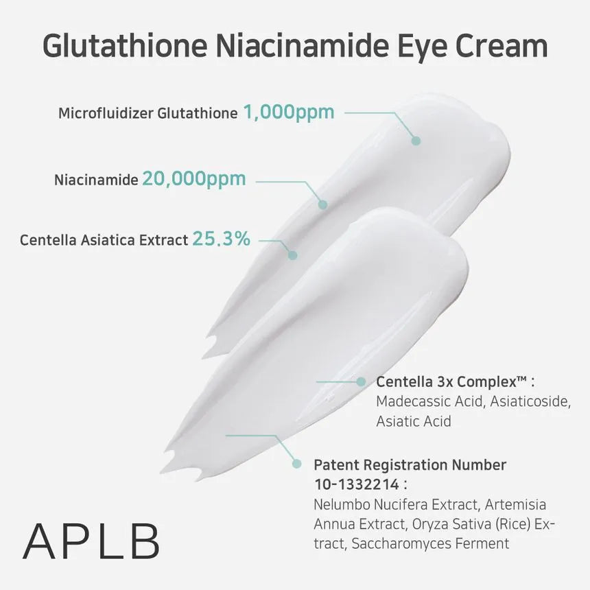 Glutathione Niacinamide Eye Cream 20ml-APLB-Matakana Pharmacy