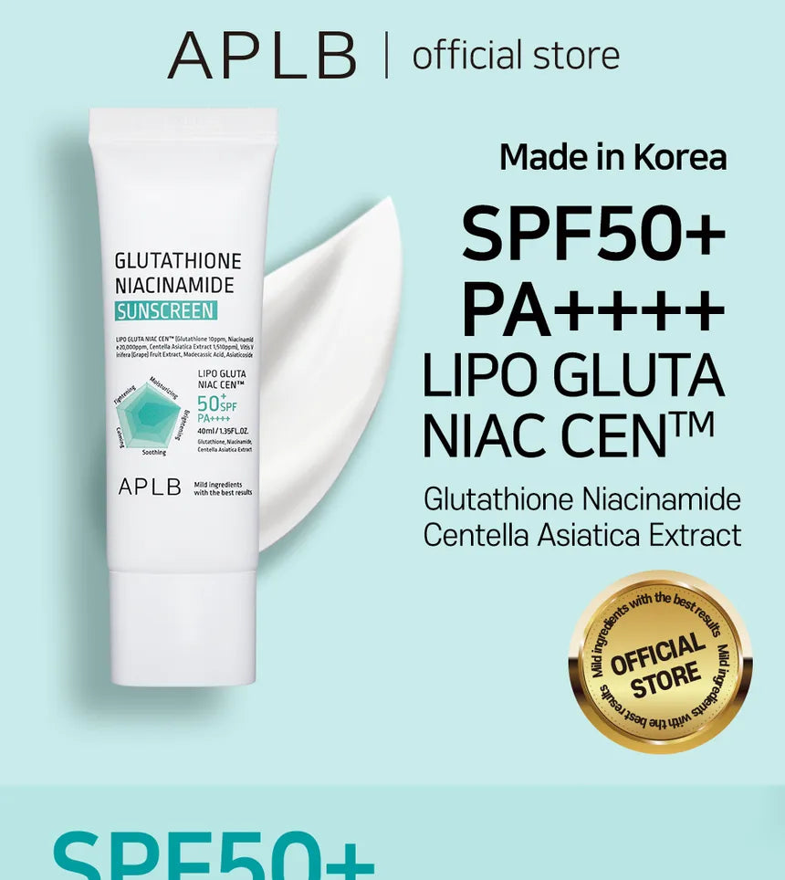 Glutathione Niacinamide Sunscreen SPF50+ PA++++ 40ml-APLB-Matakana Pharmacy